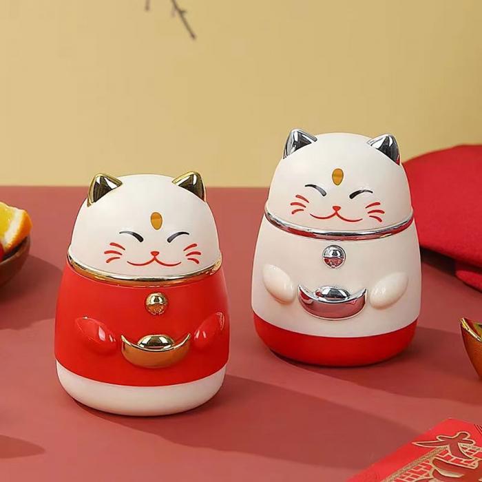 招財貓自動牙簽筒