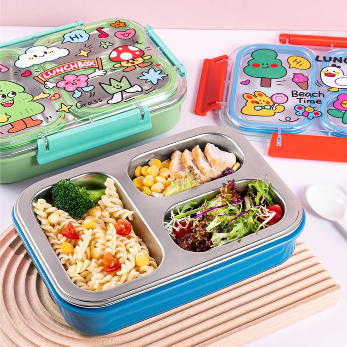 趣繪不銹鋼分格餐盒(